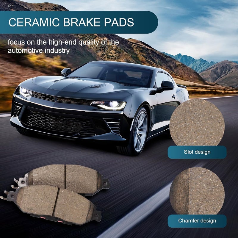HECHENQICHE Ceramic Front Brake Pads for Infiniti JX35/QX60, for Nissan Murano, Pathfinde - Image 2